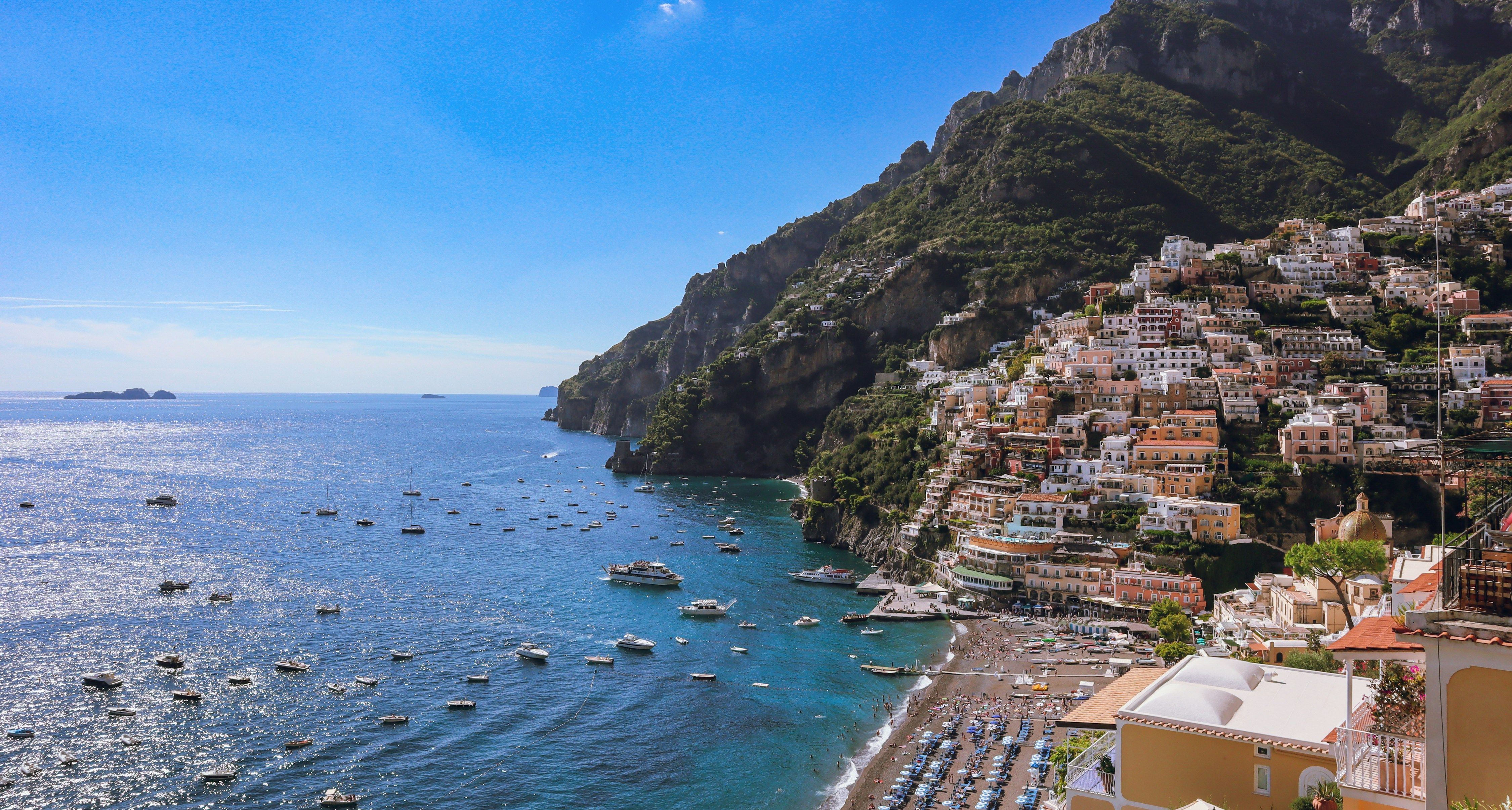 Villages stacked above the sea on the Amalfi Coast